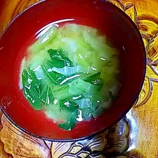 キャベツ&小松菜の味噌汁